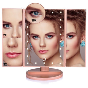 Espelho com 16 luzes para Maquiagem LED com tela sensível ao toque