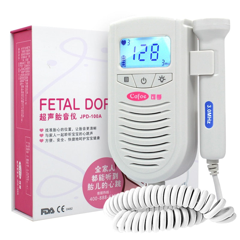 Doppler detector de batimentos cardíacos fetal portátil cofoe